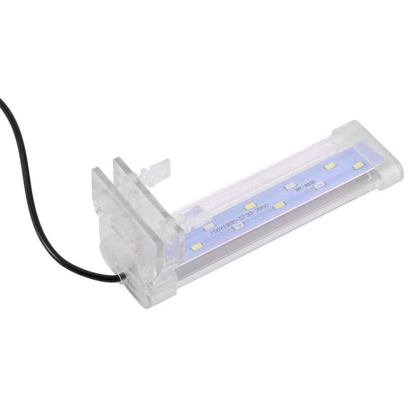 Memkey - Verstellbare Clip-Lampe, Aquarium-Beleuchtung, Aquarium, weicher Arm, Glasleuchten, Sockel, LED-Licht, Lampe, Pflanzenbeleuchtung mit Clip