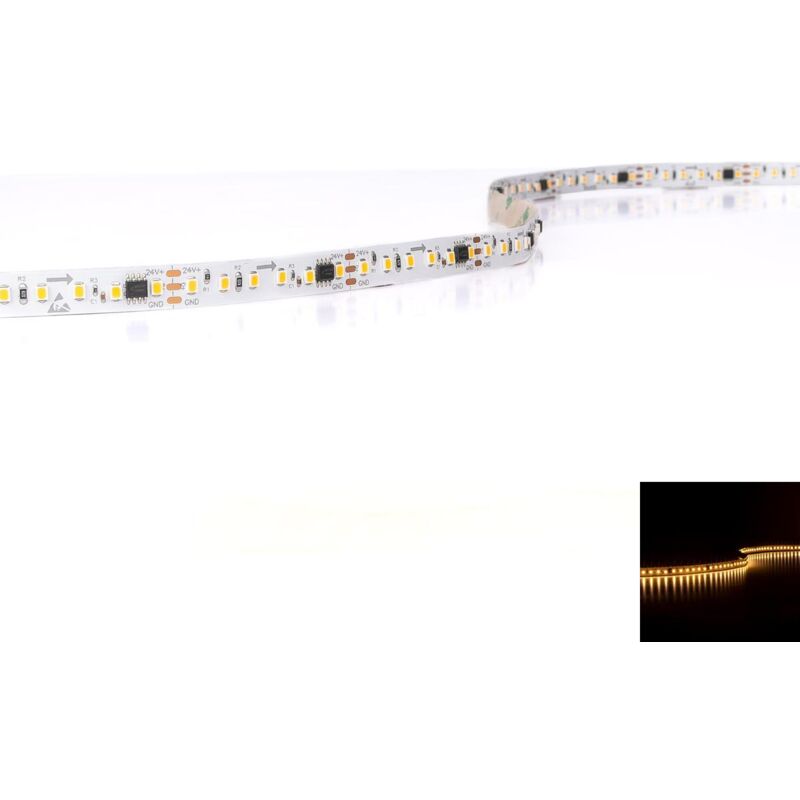 Einzeln Adressierbarer LED-Streifen WS2812B super warmweiß 2700K 24V LED Strip 5M 18W/m 120LED/m 10mm IP20