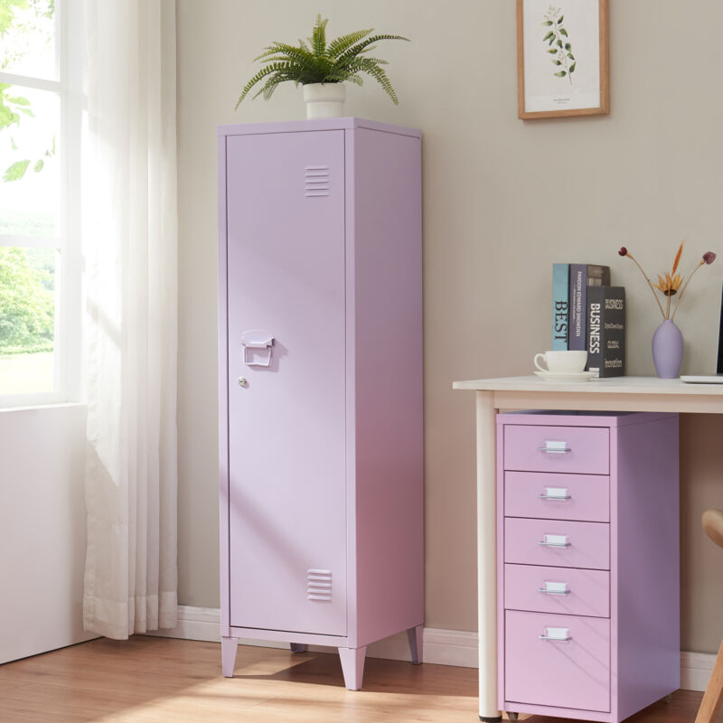 Einzelspind Kurikka 137x38x38 cm Lila [en.casa]