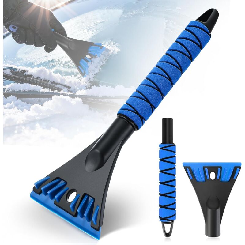 Eiskratzer Auto 2025, Scheibenkratzer Auto, eiskratzer Auto Mit Rutschfester Softgriff, Effektiver Auto Eiskratzer Mit Eisbrecher Funktion 10.8x32cm