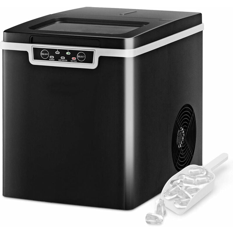 Goplus - Eiswürfelmaschine, Eiswürfelbereiter, Ice Maker, Zubereitung in 8 Min, 0,8 kg Eiskorb, 1,85 LWassertank, 12 kg / 24 h, mit LCD-Anzeige,