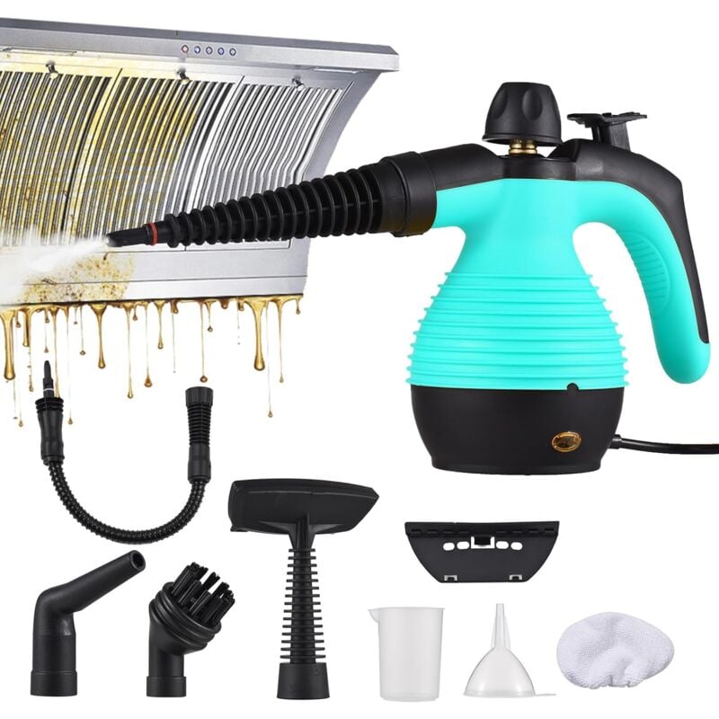 1050 w Handdampfreiniger, 9 Zubehörteile für Böden, Möbel, Auto, Badezimmer, Fenster, Küche, Dampfreiniger, Dampfreinigung - Ej.life