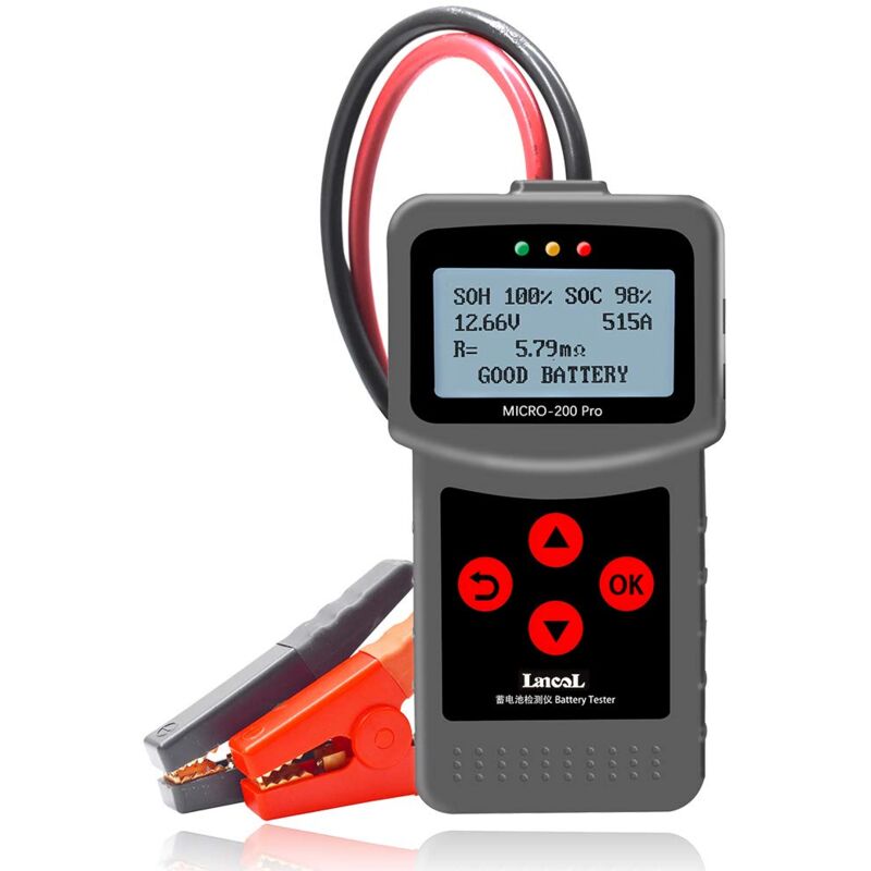 Ej.life - 12 v 40–2000 cca 3 Ah-220 Ah Autobatterietester Kfz-Lichtmaschinentester für LKW/Motorrad/ATV/SUV/Boot/Yacht