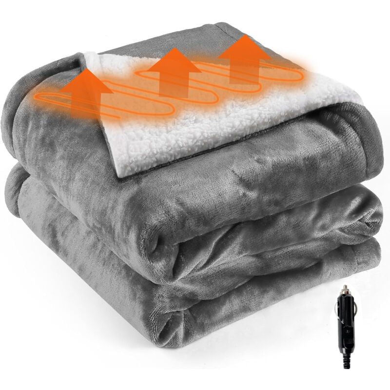 12 v Heizdecke für Auto – 150 x 100 cm – weiche Heizdecke – Heizdecke für Winter, Reisen, Camping im Freien - Ej.life