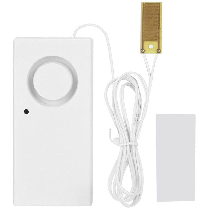 Ej.life - 120dB Sicherheits Wasser Überlauf Leckage Alarmsensor, Intelligenter Wasser Leckage Detektor, Wasserstands Alarmsystem (9,8 x 4,6 x 2,2 Cm)
