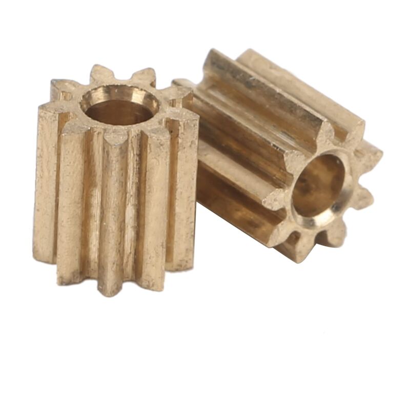 2 Stück zahnrad ritzel,Mini Motor Zahnrad 9 Zähne 5mm Messing Motor Ritzel Ersatz Ritzel Zahnrad für Duplo Intelli Lok Modul 0,4 - Ej.life