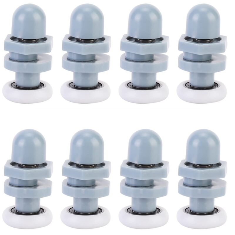 Ej.life - 8 Stücke Radrollen, Duschtür Rollen Läufer Durable Kunststoff Schiebewalze Track Tür Rad Bad Glastür für Bad Ersatzteile Schiebetüren