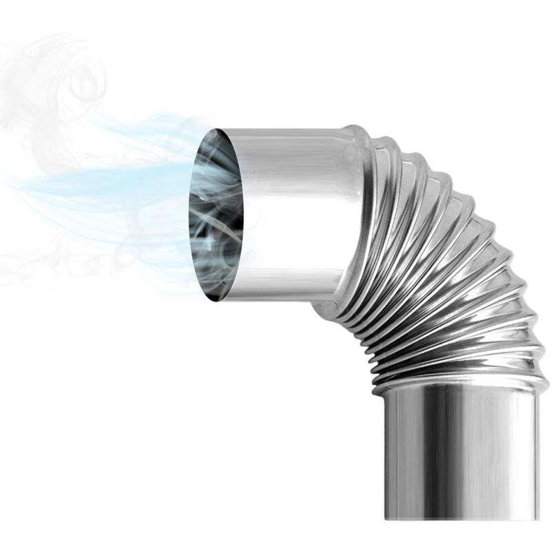 90°-Winkelrohr für Herd – Durchmesser 60 mm – Stahl – Winkel-Regenstopfen für Herd - Ej.life