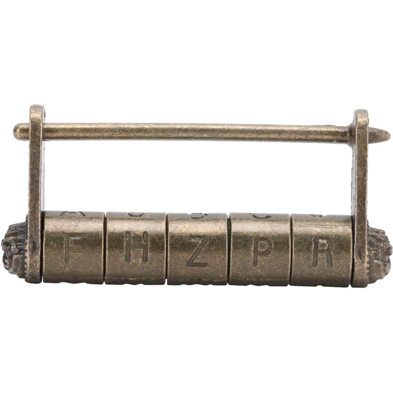 Ej.life - Antikes codiertes Schloss, Vintage chinesisches Tür-Passwort-Schloss Nachahmung Kupfer Vorhängeschloss Spezielles Schmuckschatulle