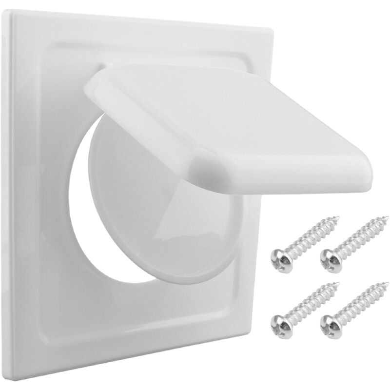 Ej.life - Außen-Trockner-Entlüftungsabdeckung, Doppeltür für 10,2 cm Trockner-Entlüftungsrohr, Außenwand-Auslassabdeckung