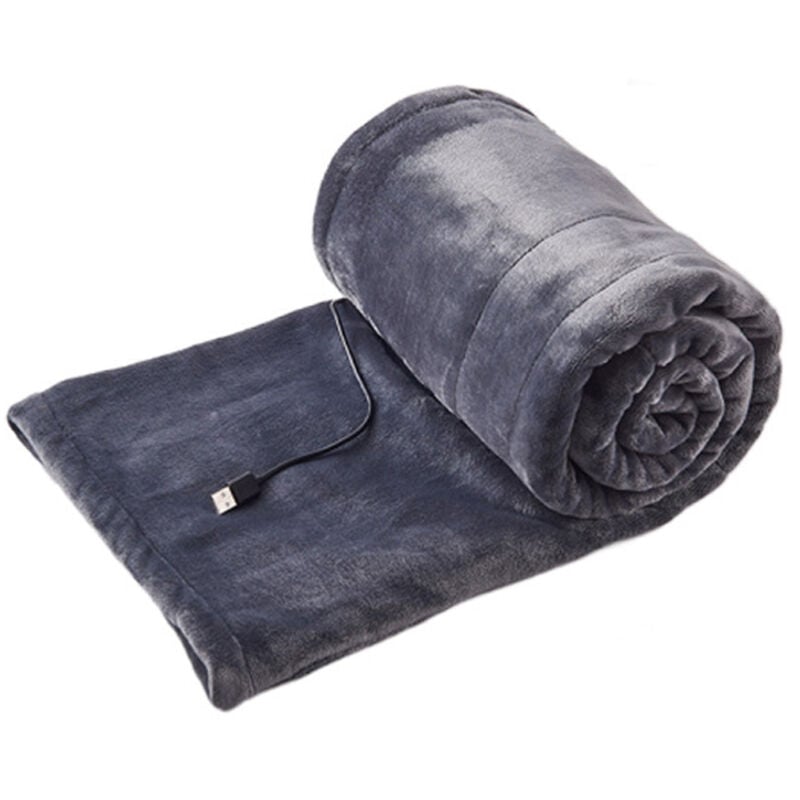 Elektrische Heizdecke, elektrische USB-Heizdecke, Flanell-Heizdecke, waschbarer Heizdeckenschal für das Heimbüro, 135 x 79 cm - Ej.life