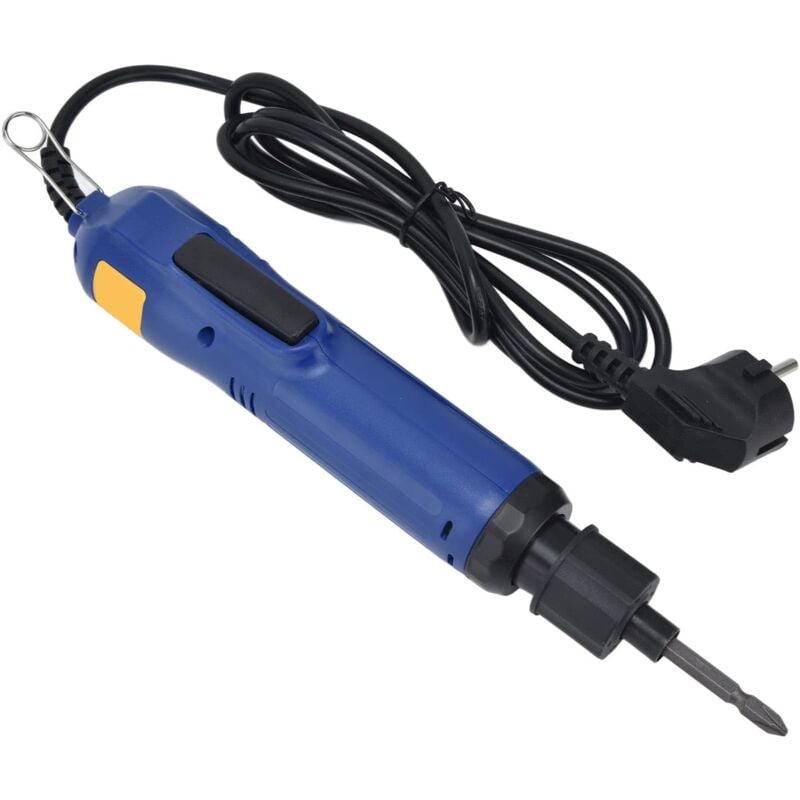 Elektro Schrauber Hands Ch Rauber Gerader Schaft Verstellbarer Drehmoment-Elektro Schrauber Blau mit Bit EU-Stecker 220V - Ej.life
