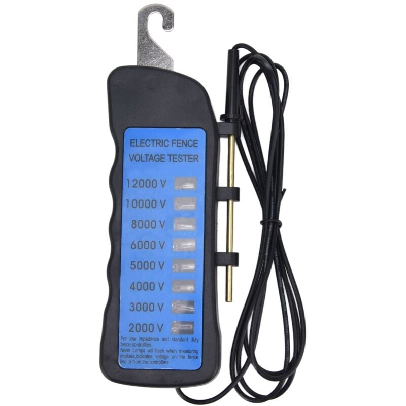 Elektrozaun Spannungstest Weidezaun Prüfgerät 8 Neon-Kontrollleuchten Zaunspannungsprüfer - Ej.life