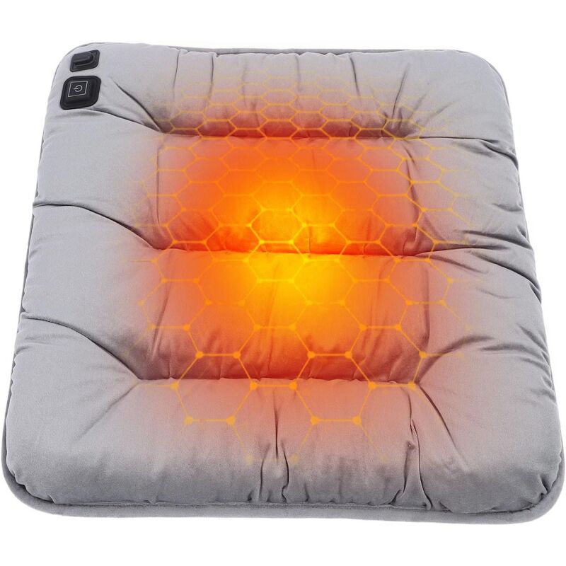 Heizkissen, elektrisch beheiztes Kissen, elektrisch beheizter Sitz 3 Heizstufen, für Bürostuhl-Heizkissen/Outdoor-Sport/Stadion/Camping/Angeln