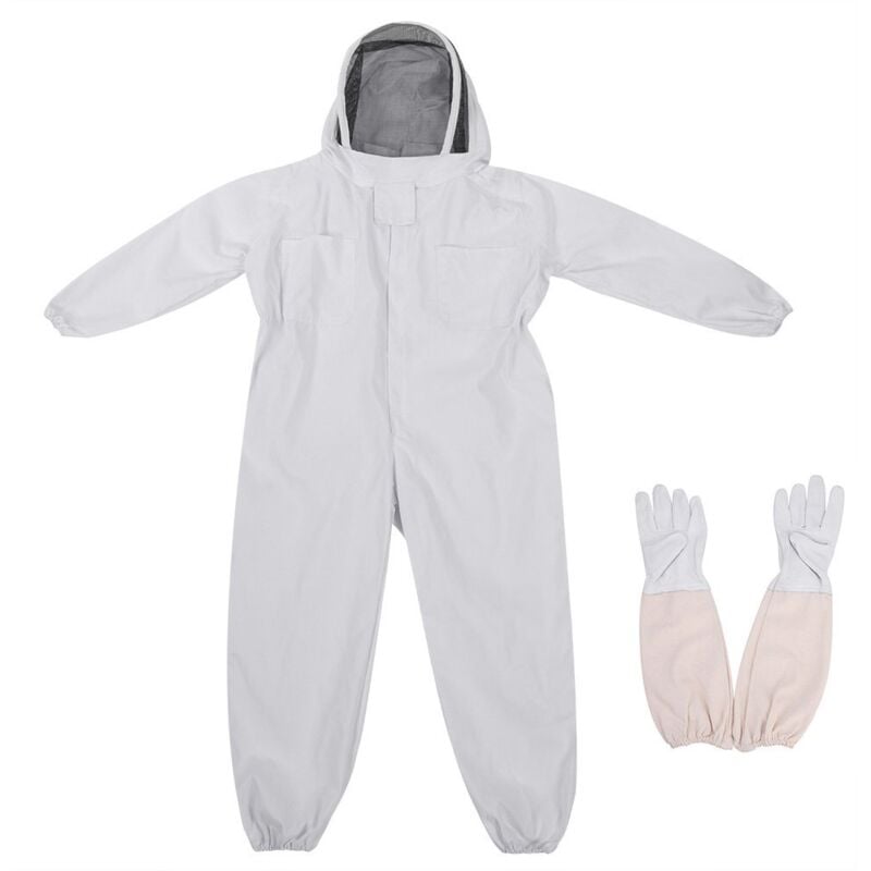Ej.life - Imker Anzug Imkeranzug Imkerjacke Baumwolle mit Handschuhe und Hut, Belüftet Imker Anzug Set (Imkerjacke + Imkeranzug Hose + Handschuhe +