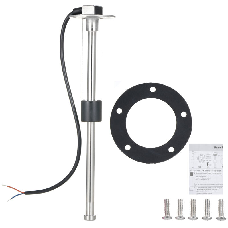 Ej.life - Kraftstoffstandsensor, Wasserstandssensor für Marineboote, 5 Löcher, Edelstahleinheit 240–33 Ohm, für Boote, Autos, LKWs, Wohnmobile (229