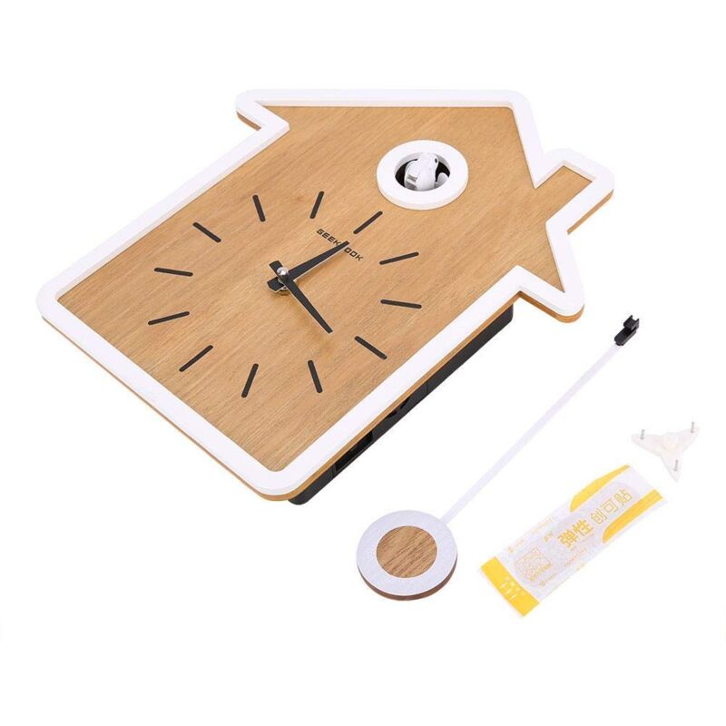 Ej.life - Kuckucksuhr Moderne Einfache Nordischen Stil Design Schaukel Bericht Uhr für Schlafzimmer Wohnzimmer Schule Büro Coffee Shop Dekoration(1)