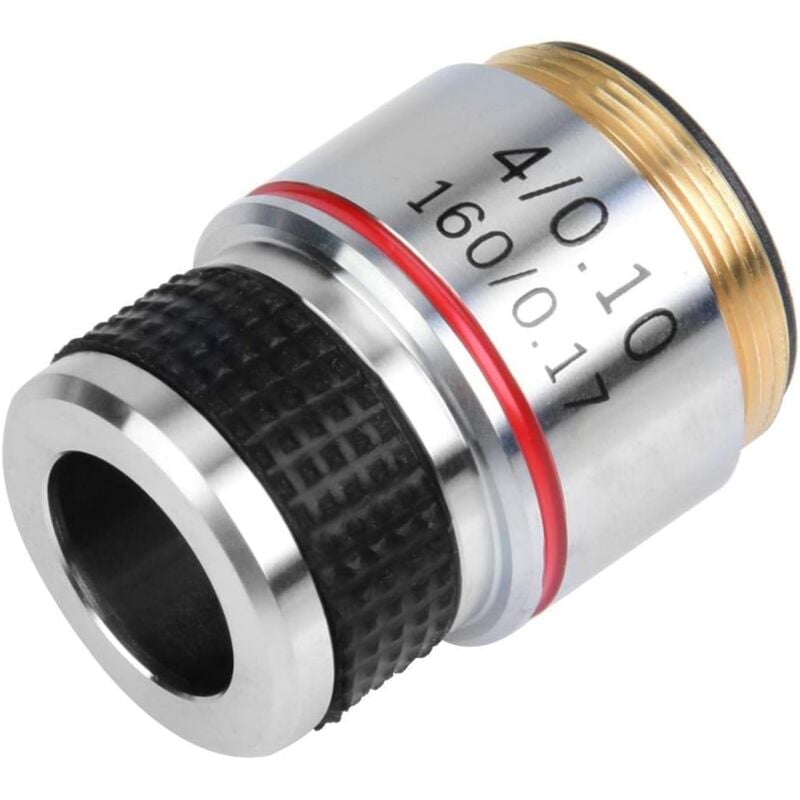 Ej.life - Mikroskoplinse, 4X 185 Biologisches Mikroskop Achromatische Objektive Linse 160/0,17 5 × 5 × 5 cm Beseitigen Sie unerwünschte Reflexionen