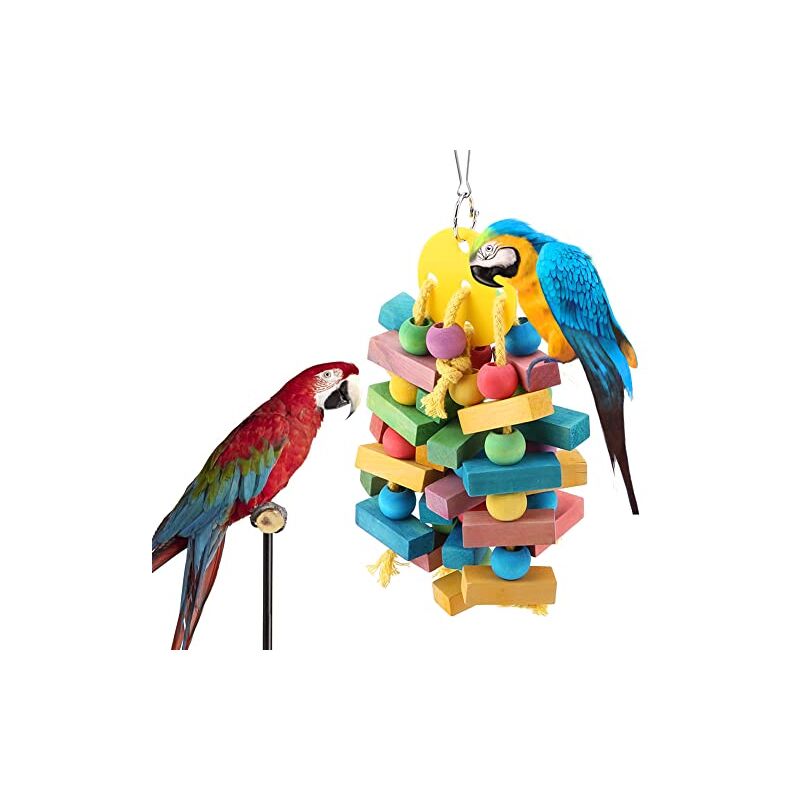 Papagei Spielzeug Vogel Spielzeug Hängen Holzspielzeug Papagei Schaukel Geeignet für Papageien und Vögel - Ej.life