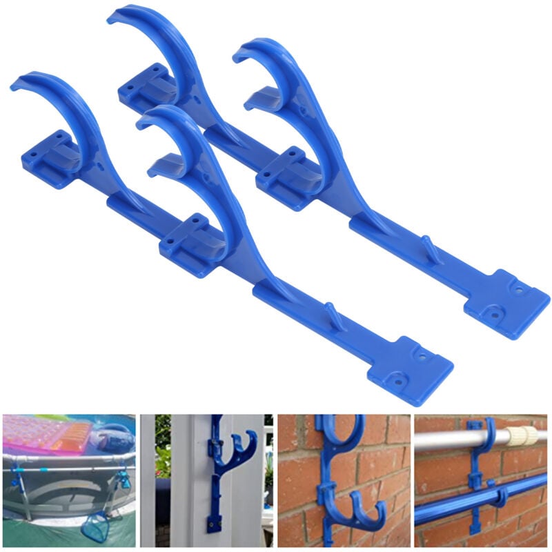 Ej.Life Pool-Aufhänger, Pool-Aufhänger-Haken für Pool-Teleskopstange, Schwimmbad-Zubehör Trockenhaken, für Schwimmbad-Teleskopstange, Saugschlauch,