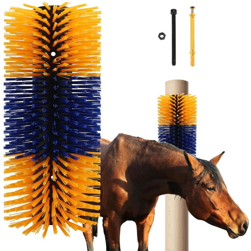 Rinderkratzbürsten, Pferdebürste, Ganzkörpermassagebürste zur Linderung von Juckreiz am Rinderrücken, Bürsten für Pferde, Kühe, Schafe, Schweine