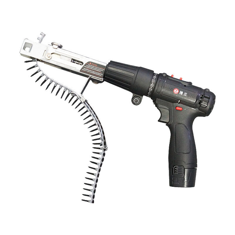 Ej.life - Schraub Nagel Kette Automatische Schrauben Bohrer Kette mit 50 Stück Schrauben für Ketten Nagel Pistole für Dünne Holzeisen Platte und