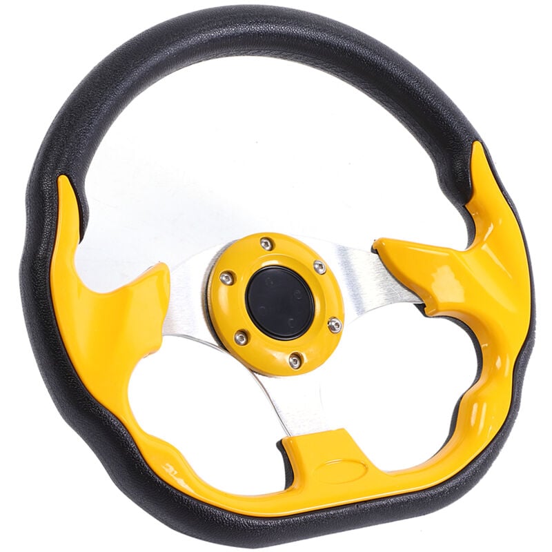 Ej.life - sportlenkrad,Sportlenkrad,Lenkrad-Schnellspanner,320 Mm 12,5 Zoll Auto-Sportlenkrad Mit Hupenknopf Aluminium-PVC-Universalzubehör