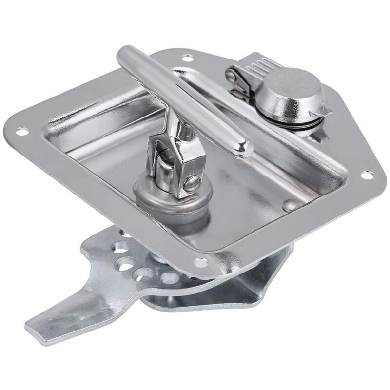 Ej.Life T Form Schloss, Anhänger Türverriegelung T Griff Schloss, klappbares T Form Griff-Schloss Werkzeugkasten Schlüssel Kit für LKW Anhänger