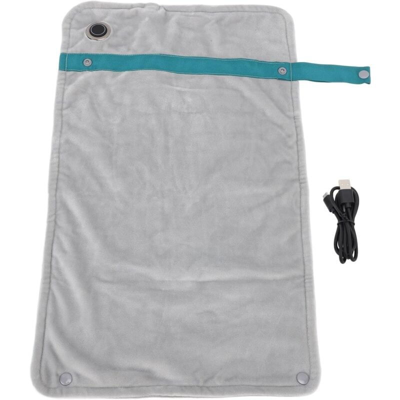 Ej.life - Tragbare USB-Heizdecke, 120 x 70 cm, elektrische Heizdecke fürs Auto, Camping, Zuhause (Grau) a