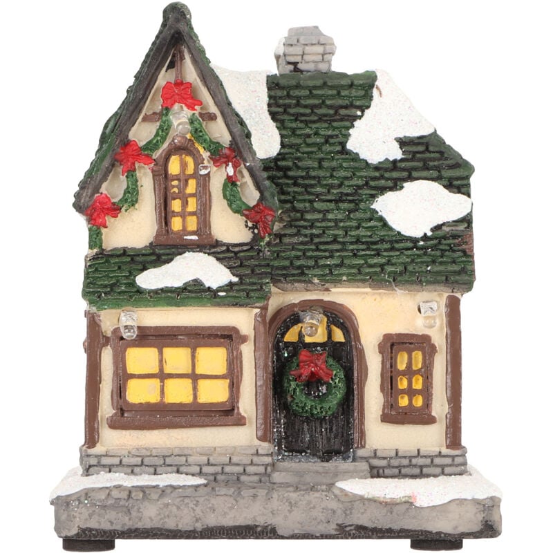 Vintage-Weihnachtsdorfhaus, exquisite Landschaftsgestaltung, LED-Beleuchtung für Heimdekoration, Typ-B-Geschenke - Ej.life