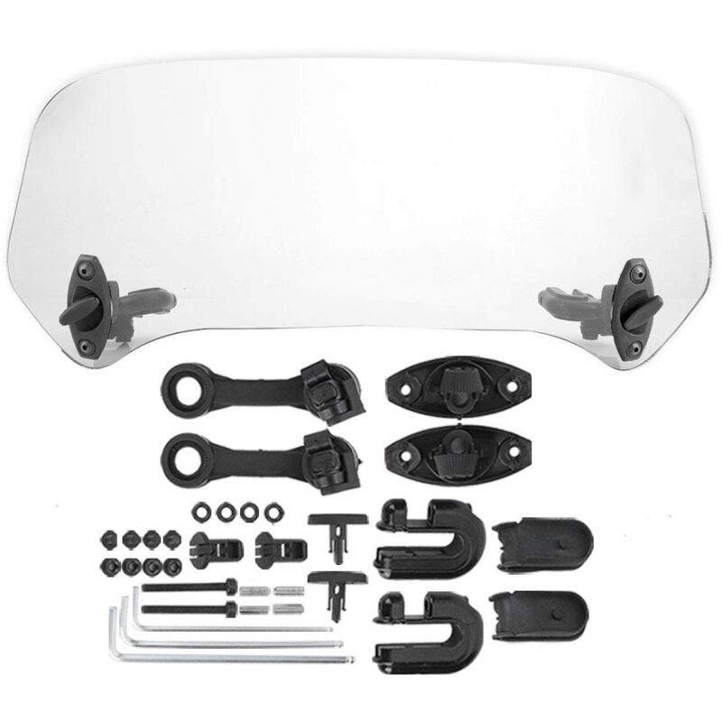 Ej.life - Windschild Motorrad universal, Motorrad windschild aufsatz Universal Motorcycle Modified Windscreen Windshield Spoiler Air Deflector