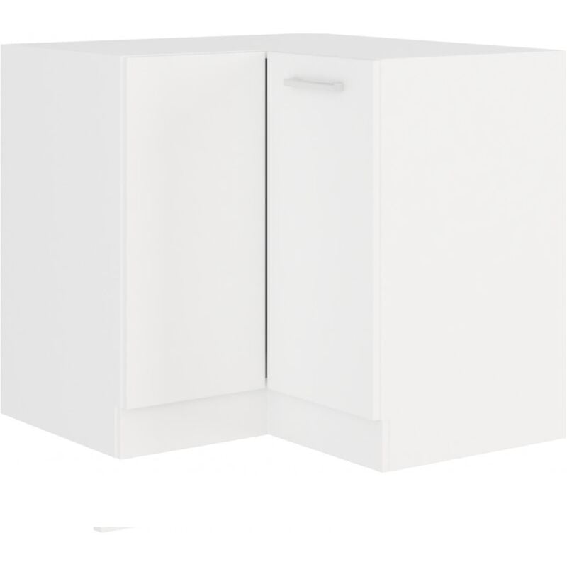 Küchen Preisbombe - eko White Eckunterschrank 89x89cm Weiss matt Küchenzeile Küchenblock Einbauküche