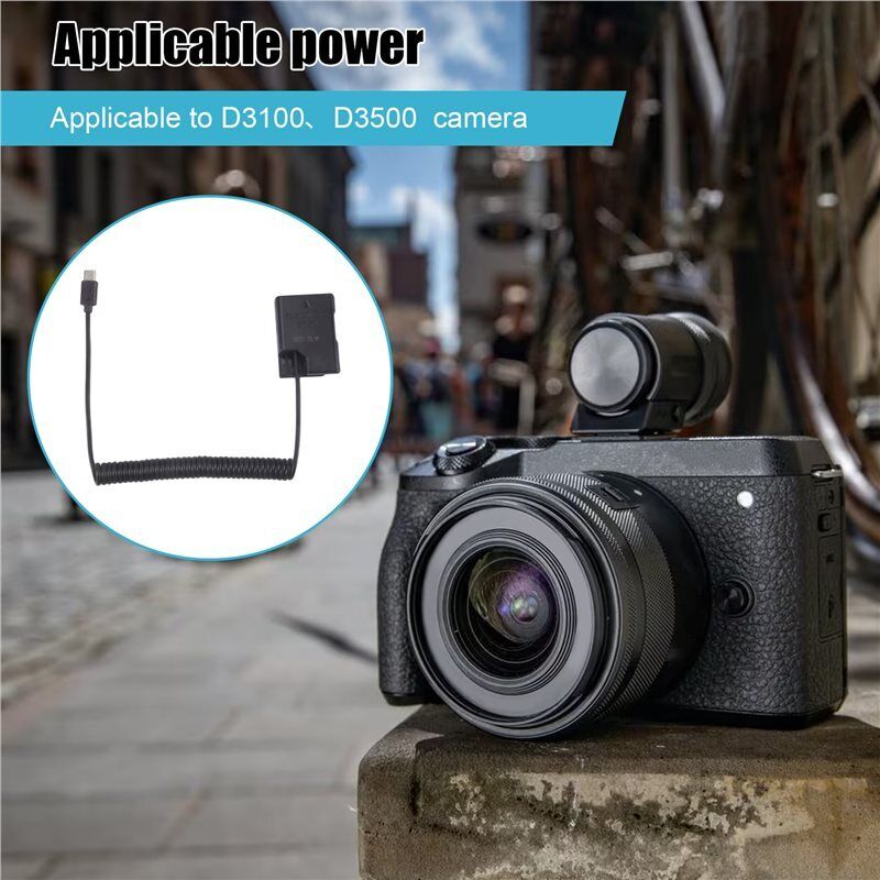 EL14 Dummy Coupler Batterie Typ-C Federkabel für D3100 D3500 D5100 D5200 D5300 D5600 P7000 P7100 P7700 P7800