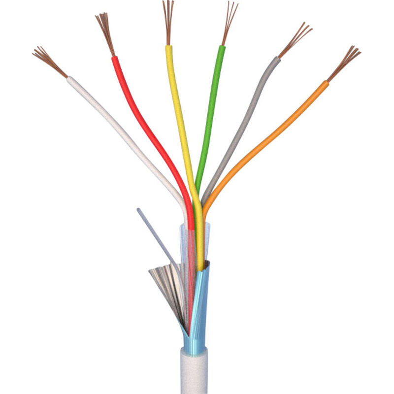 70I140 Alarmkabel LiYY 6 x 0.22 mm² Weiß 10 m - Elan