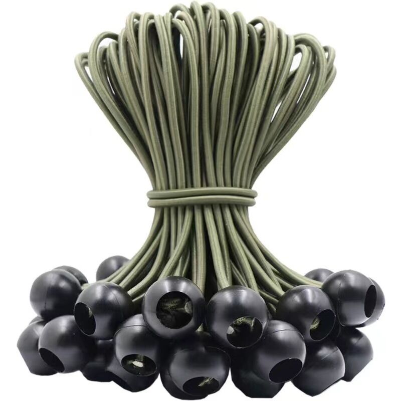 Gotrays - Elastischer Kordelzug, 50 Stück Seilkordel mit Kordelzug, Kordelzug für Outdoorzelte, Kordelzug für Zelte, Festzelte, Camping, Pavillons,