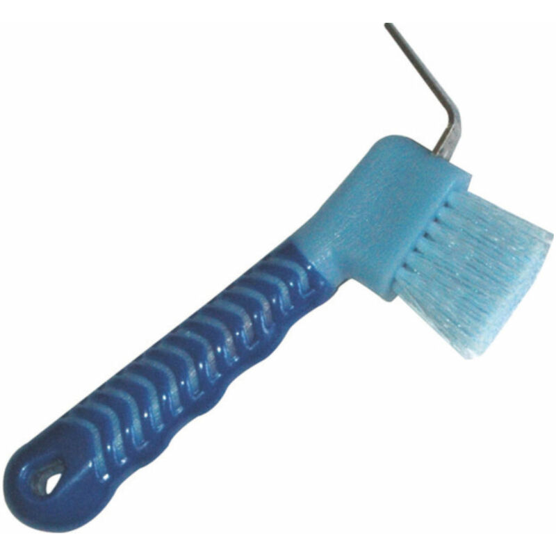 ELDORADO Hufauskratzer mit Bürste für Pferde - blau