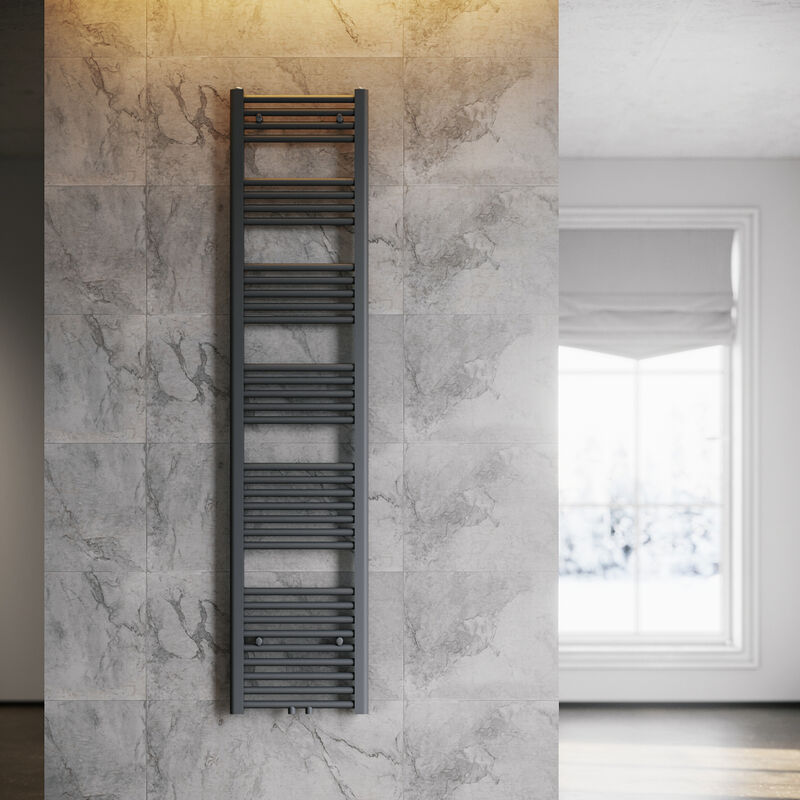 ELEGANT Handtuchtrockner Heizung Bad 1800x400mm Heizung Badezimmer Anthrazit Handtuchheizkörper