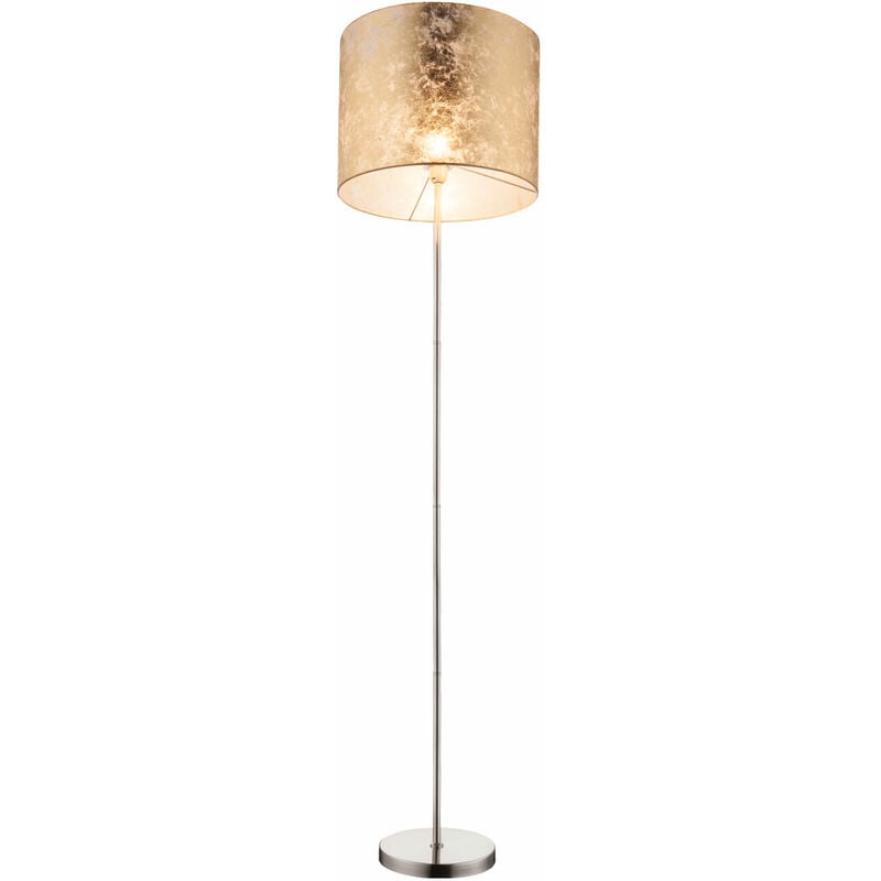 Decken Fluter Stand Lampe gold Wohn Ess Zimmer Beistell Beleuchtung Textil Decken Fluter Steh Leuchte im Set inkl. led Leuchtmittel