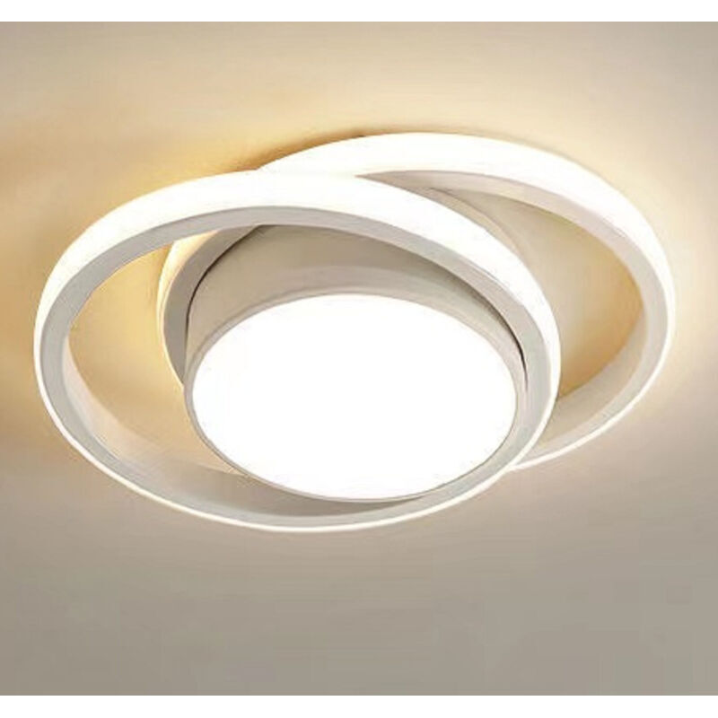 Elegante moderne LED-Deckenleuchte, runde Deckenleuchte, warmweiß 3000K 32W, Deckenlampe für Schlafzimmer, Flur, Küche, Balkon, Durchmesser 28cm