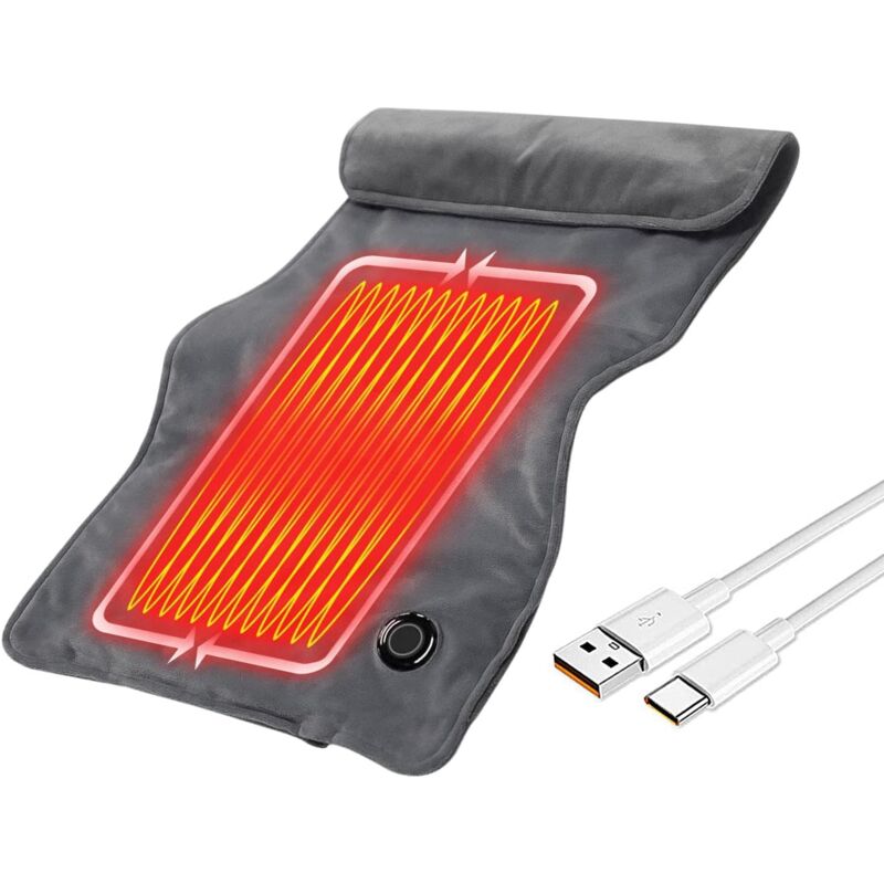 Elektrisch beheizte Decke – USB-Heizdecke Heizdecke mit 3 Heizstufen Multifunktionale einfache Heißkompressendecke, 30 x 60 cm