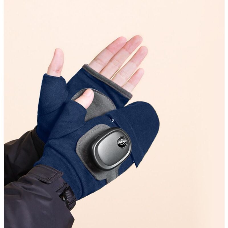 Elektrisch beheizte Handschuhe, USB-betriebene handbeheizte Handschuhe, 3-stufig einstellbare Temperatur-Handwärmer, waschbare wiederaufladbare