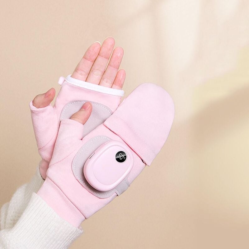 Elektrisch beheizte Handschuhe, USB-betriebene handbeheizte Handschuhe, 3-stufig einstellbare Temperatur-Handwärmer, waschbare wiederaufladbare warme