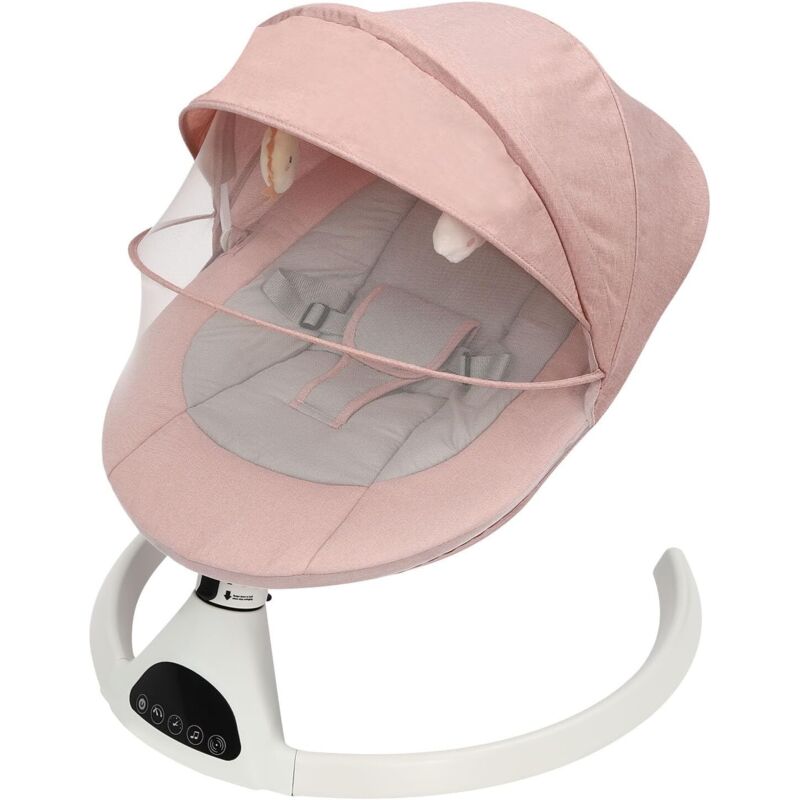 Elektrische Babywippe, 5-stufige Babyschaukel mit Bluetooth-Musik, Schaukelstuhl mit Fernbedienung, bis zu 12 kg