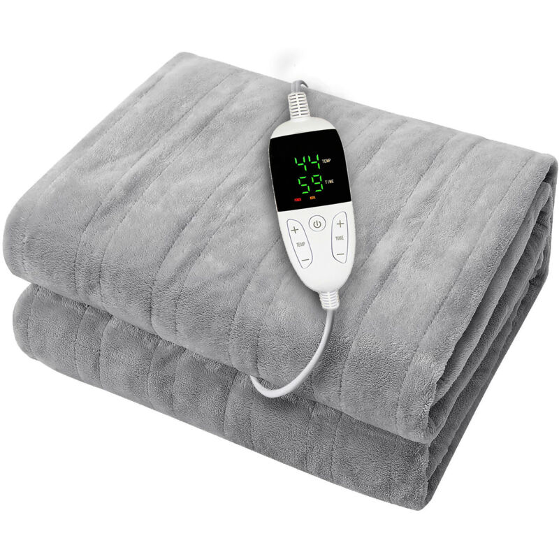 Elektrische Heizdecke, 150 x 180 Temperatur, Fernbedienung, doppelseitige Flanell-Doppel-Heizdecke, Sofa, Freizeit, Flanelldecke, maschinenwaschbar,