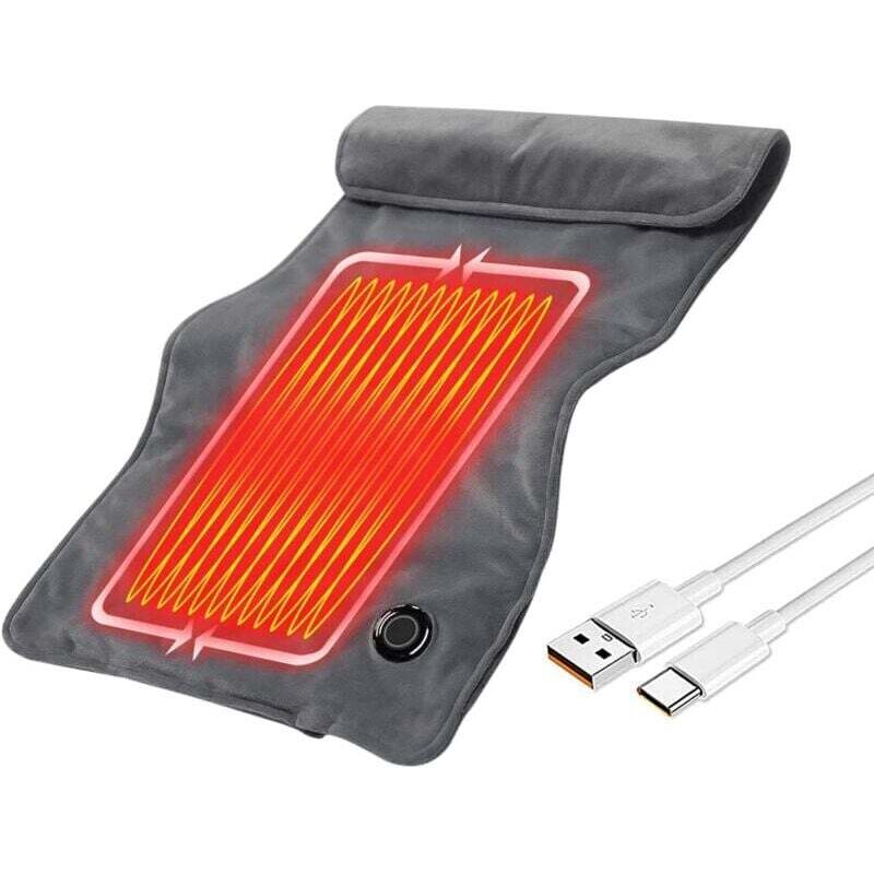 Elektrische Heizdecke - USB-Heizdecke Heizdecke mit 3 Heizstufen Multifunktionale einzelne Heißkompressendecke,30X60CM