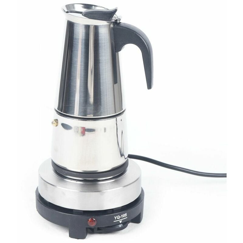 Mumu - Elektrische Kaffeemaschine, Espressomaschine, Espressomaschine aus Edelstahl