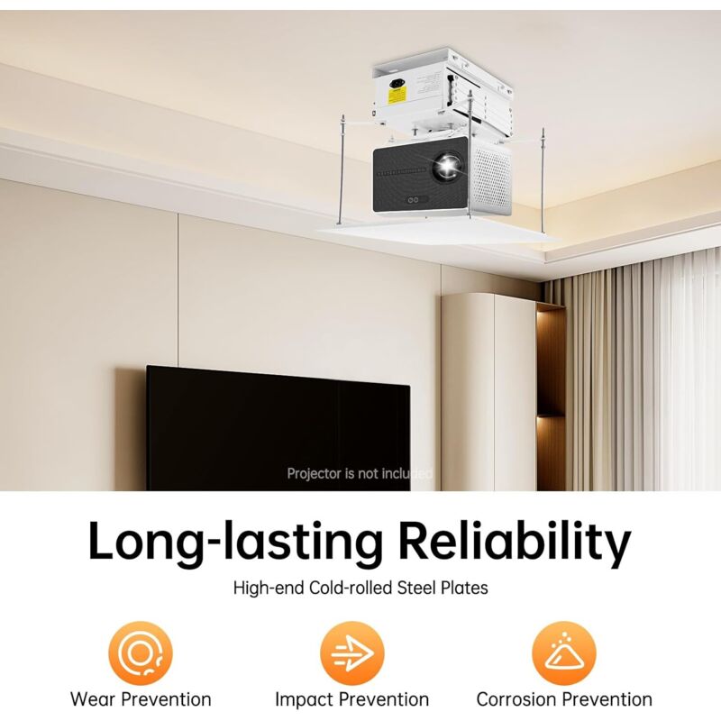 Elektrische Projektorhalterung Aufzug, 220 V Motorisiertes Projektor Lift mit Fernbedienung Beamer Halterung Verdeckter Deckenlift Max. Belastung 10