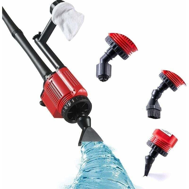 Elektrischer Aquarium-Staubsauger, Sandreiniger, Longziming 6-in-1-Aquarium-Kiesreiniger, Siphon, Aquarium-Wasserwechsel/Filter-/Schmutzreinigung