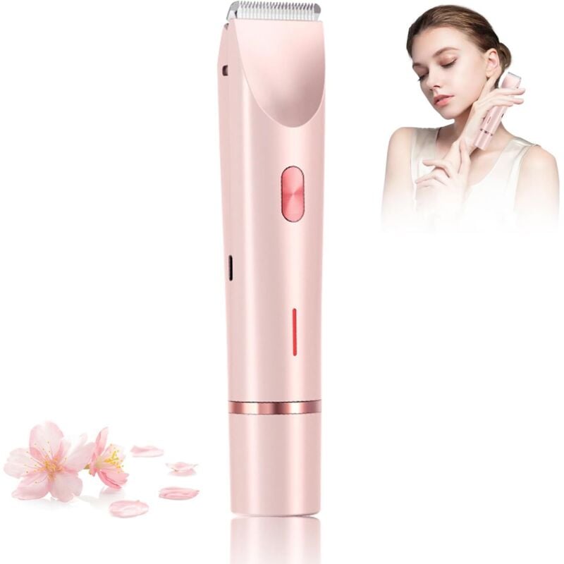 Elektrischer Bikini-Trimmer für Damen, Rasierer für den Intimbereich von Frauen, Zwei-in-Eins-Elektrorasierer für Damen, Geeignet für Bikini,