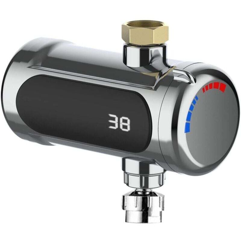 Elektrischer Durchlauferhitzer, elektrischer Wasserhahn mit LED-Temperaturanzeige, Durchlauferhitzer, Mini-Durchlauferhitzer für Badezimmer, Küche